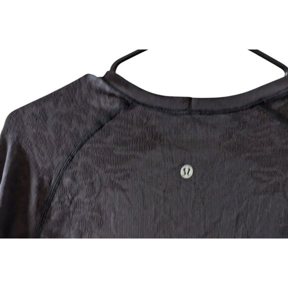 LULULEMON ATHLETICA Swiftly Tech Long Sleeve Crew In Black Cherry/Black Size 10 - Picture 6 of 9